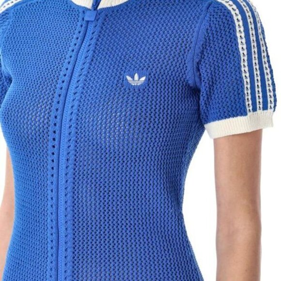 Adidas Originals Premium Crochet Dress Blue - Picture 3 of 3